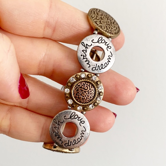 BRACELET Token Love, Dream, Wish Elastic Bracelet - Picture 1 of 7